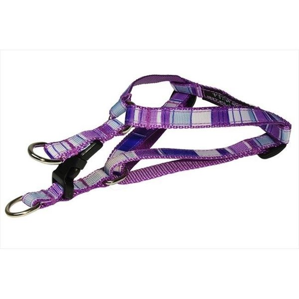 Sassy Dog Wear Sassy Dog Wear STRIPE-PURPLE-MULTI1-H Stripe Dog Harness; Purple - Extra Small STRIPE-PURPLE/MULTI1-H
